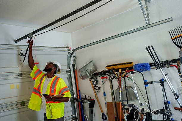 Professional Garage Door Panel Replacement technician working in Mineral Point, WI